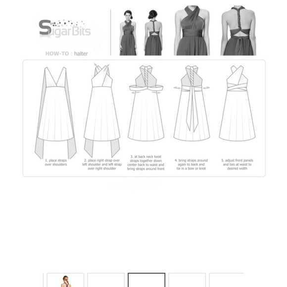 Convertible dress wrap style. - Picture 5 of 6